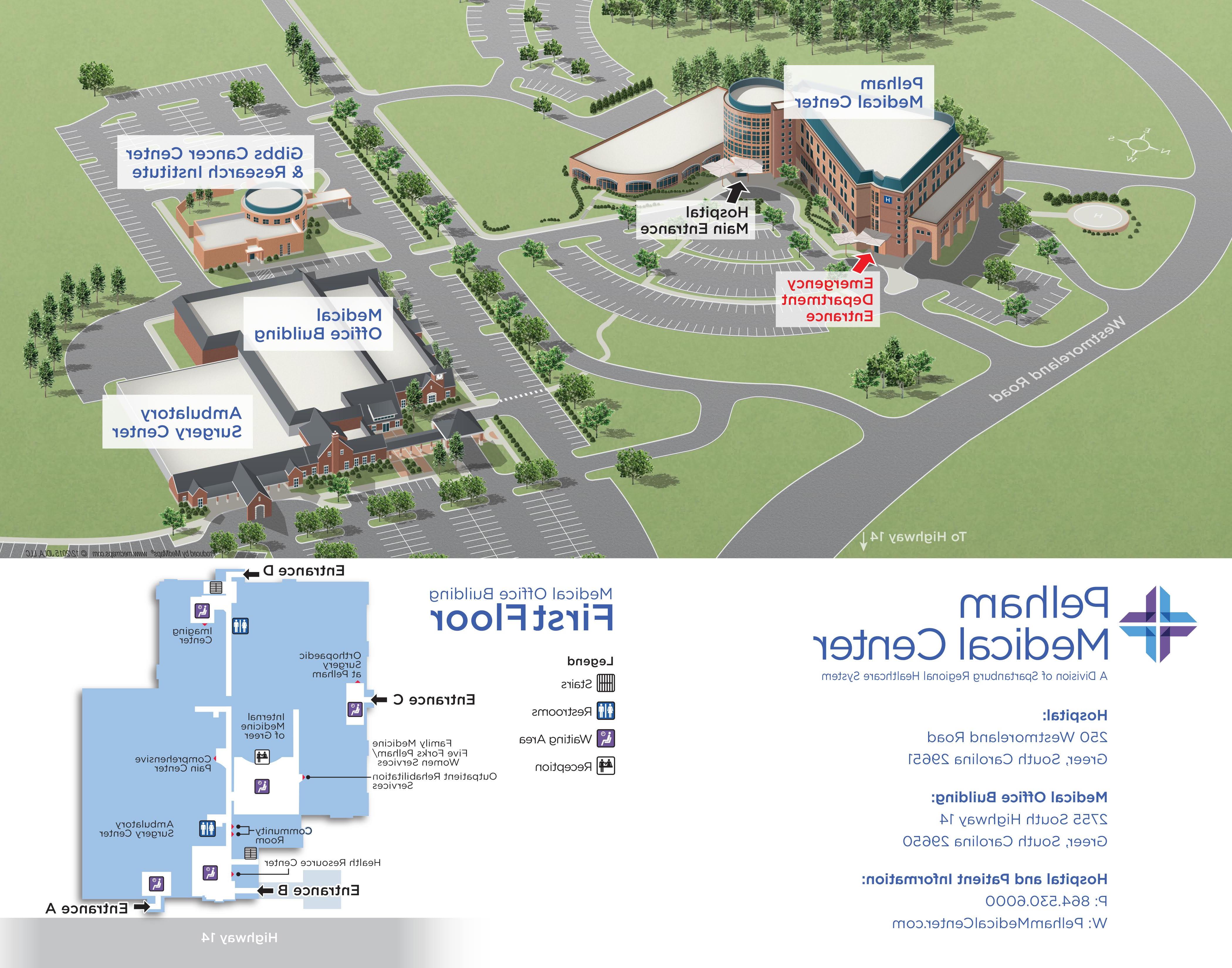 Pelham Medical Center Campus Map